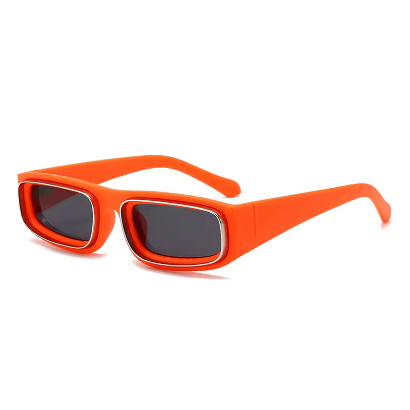 Luxury inspired rectangle sunglasses for women vacation streetwear and travel fashion