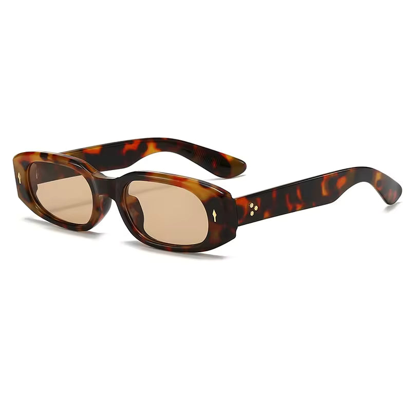 Trendy leopard print rectangle reading glasses for women casual fashion outfits