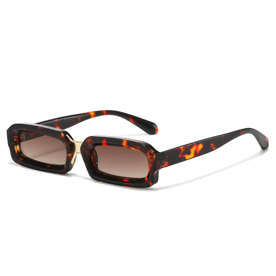 Unisex retro slim frame shades for casual clothing street style and modern fashion