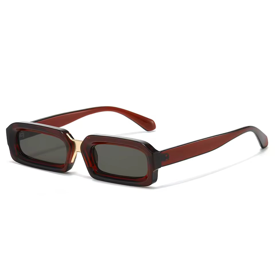 Unisex narrow frame sunglasses trendy punk streetwear fashion UV400 protection