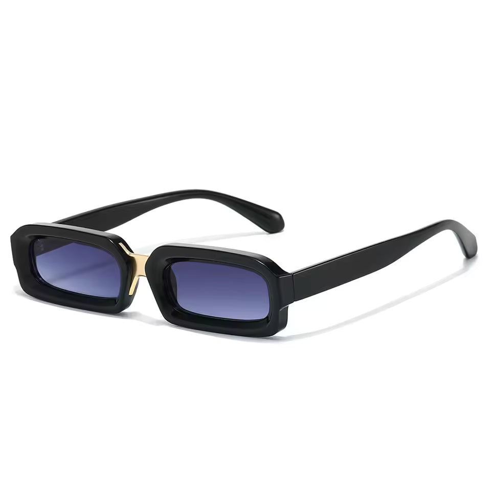 Black narrow lens sunglasses modern urban street fashion accessories