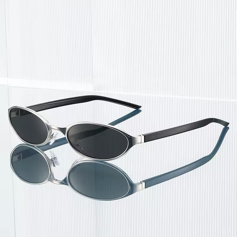 Small Oval Sunglasses Women Shades UV400-8