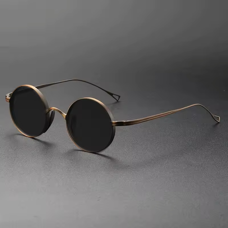 Black & Silver Round Sunglasses – Oversized Mirror
