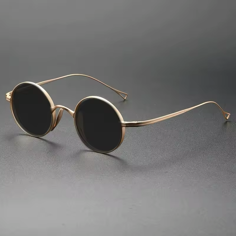 Black & Silver Round Sunglasses – Oversized Mirror-5