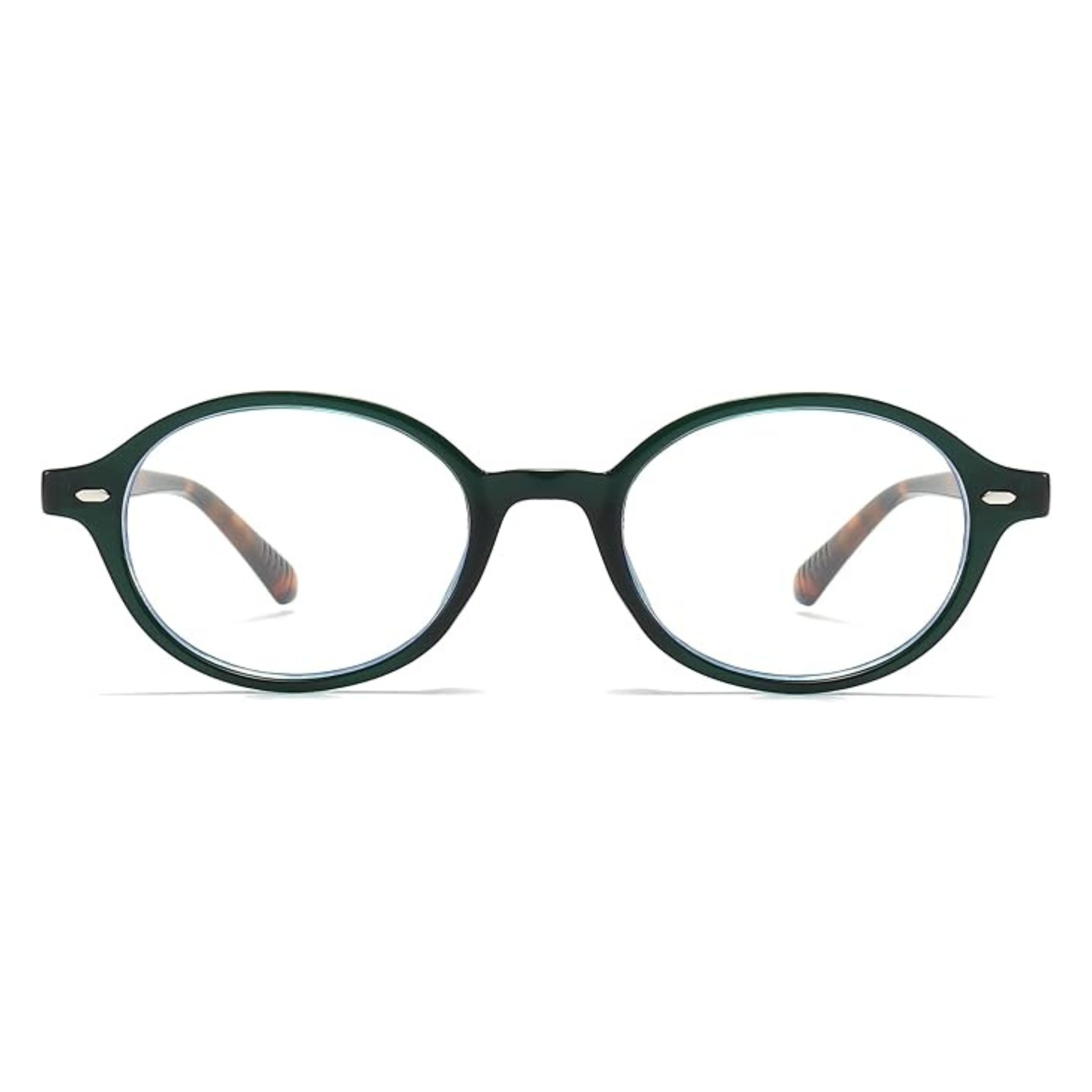 minimalist oval glasses blue light filter clear lens