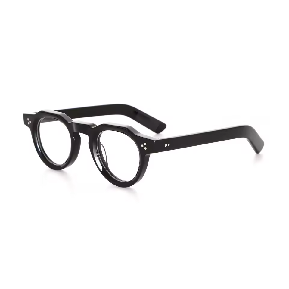 minimalist round eyeglasses bold frame style