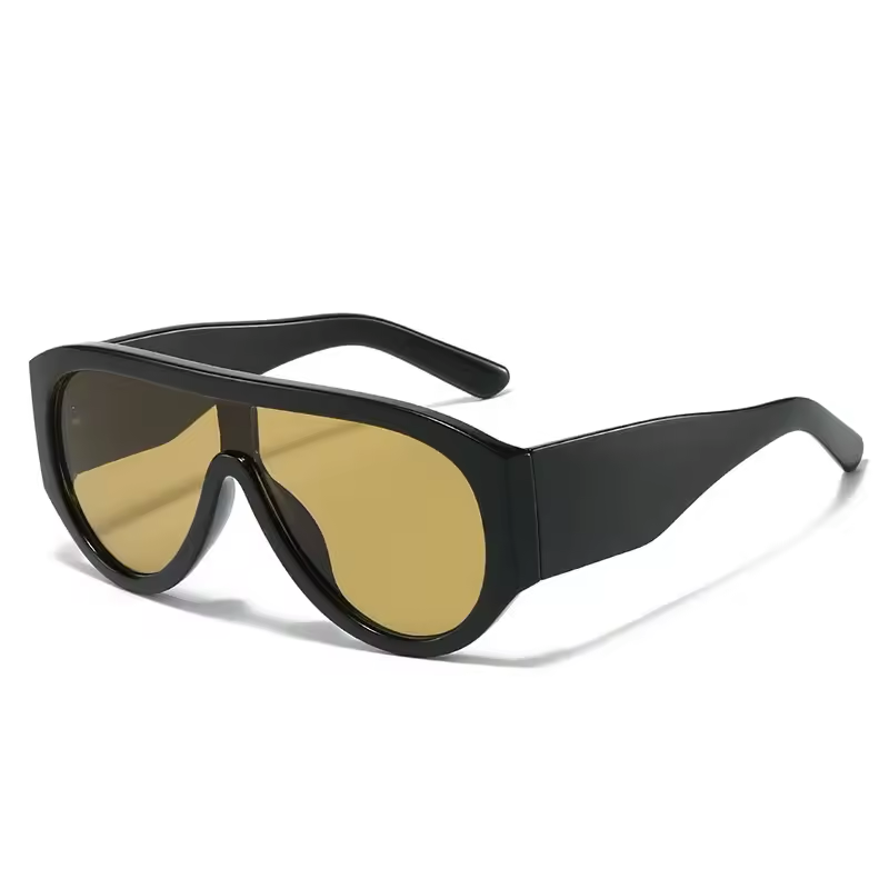 Oversized Pilot Sunglasses with Gradient Lenses UV400-4