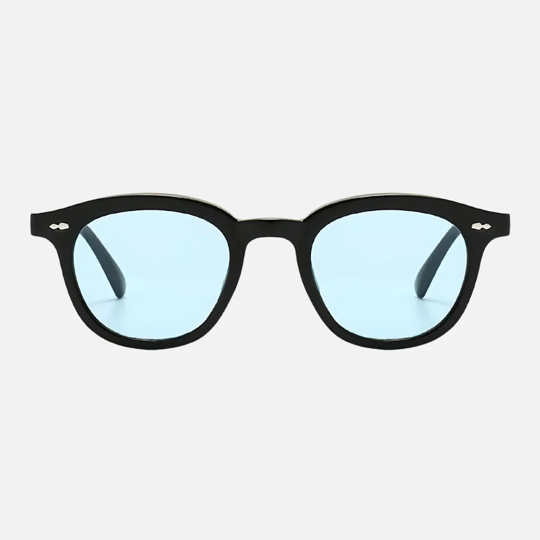 rounded square fashion sunglasses with small tortoise frame