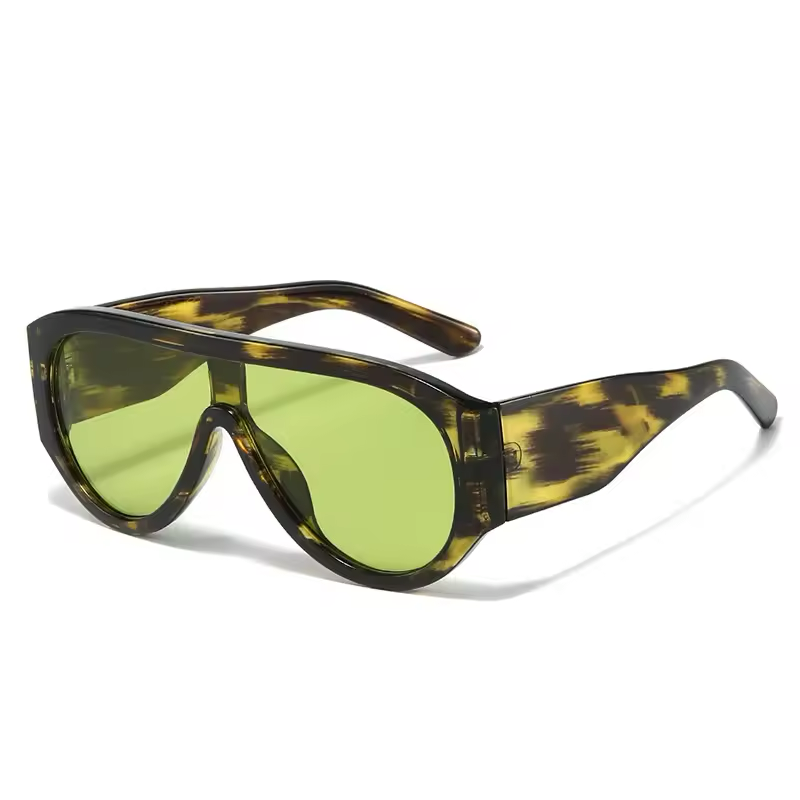 Oversized Pilot Sunglasses with Gradient Lenses UV400-1
