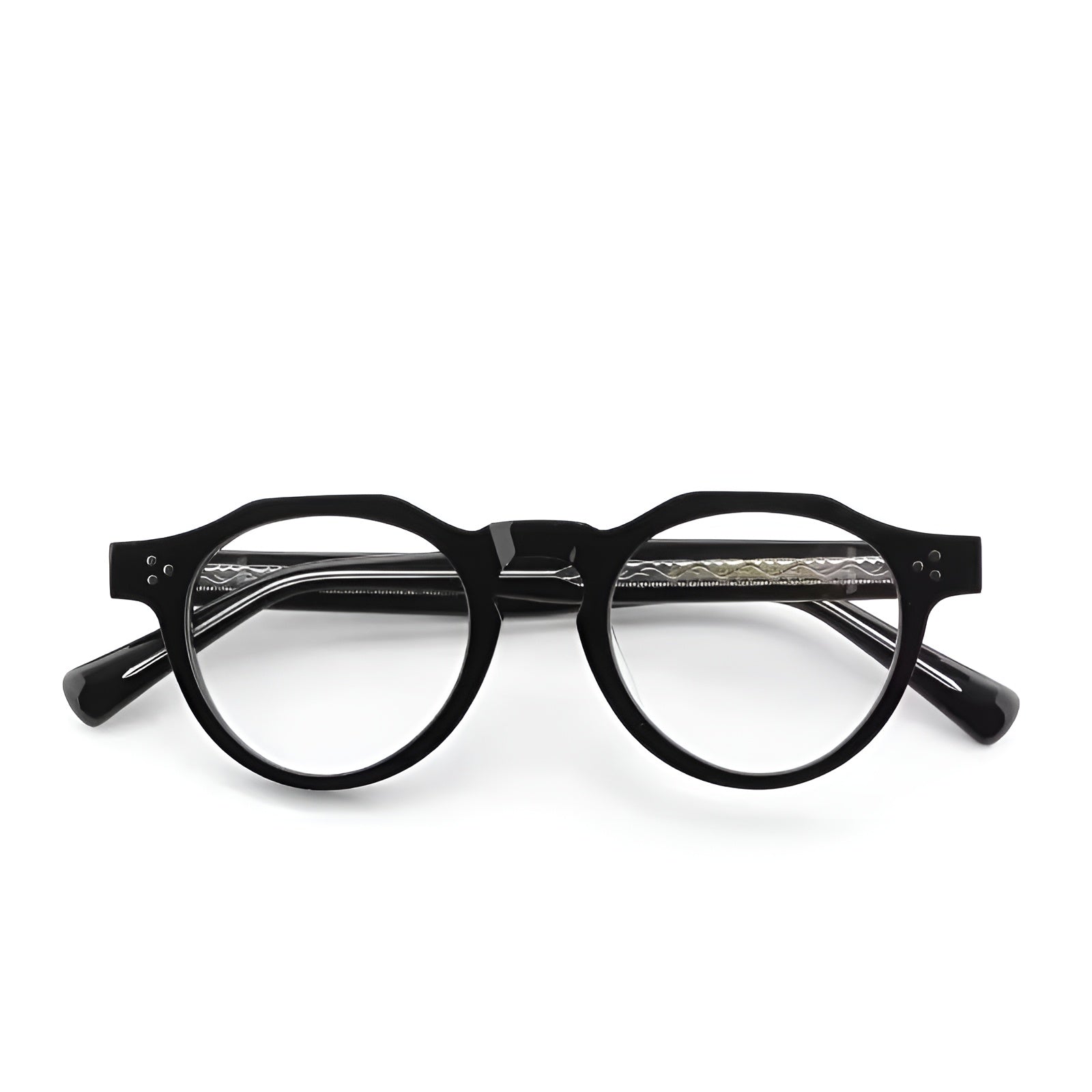premium acetate glasses frame detail hinge design