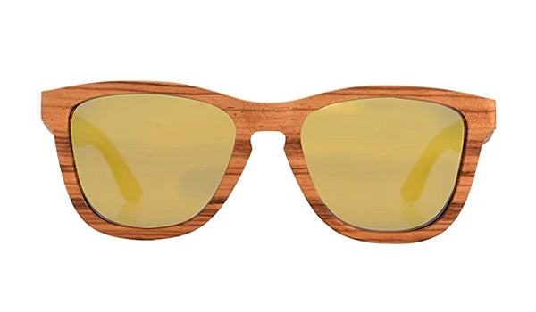 Polarized Bamboo Wood Sunglasses for Men - Stylish Gold Accents-2
