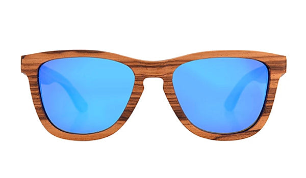 Polarized Bamboo Wood Sunglasses for Men - Classy Blue Style-2