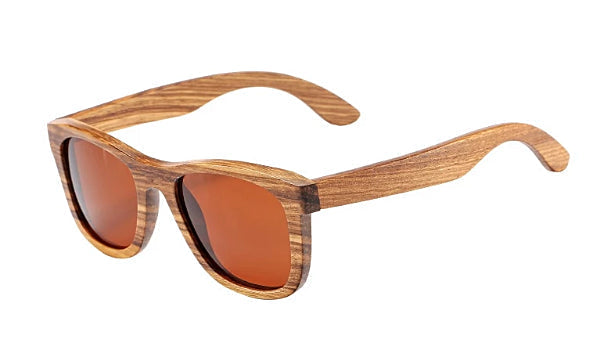 Polarized Bamboo Wood Sunglasses for Men - Stylish Brown Frames-1