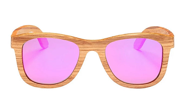 Pink Polarized Bamboo Wood Sunglasses for Men - Classy and Eco-Friendly Style-2