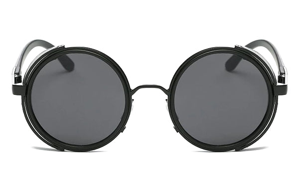 Black Retro Side Shield Sunglasses for Stylish Men-2