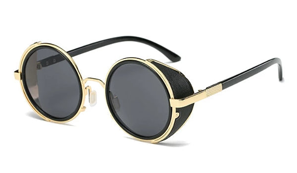 Black  Gold Retro Side Shield Sunglasses for Men  Stylish  Classy Eyewear-1