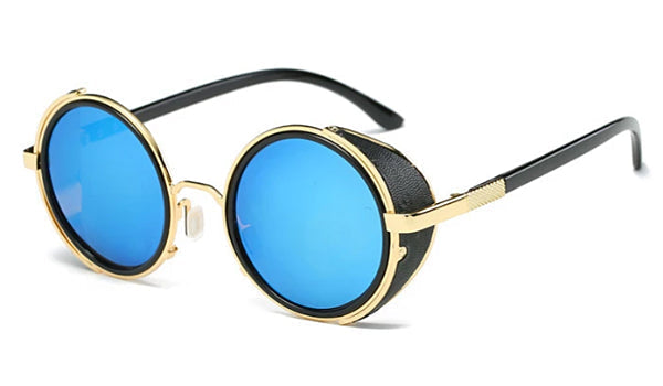 Blue Retro Side Shield Sunglasses for Men  Classy Vintage Style-1