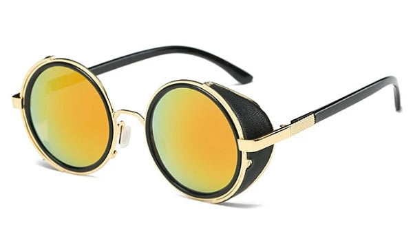 Gold Retro Side Shield Sunglasses for Men - Classy Vintage Style-1