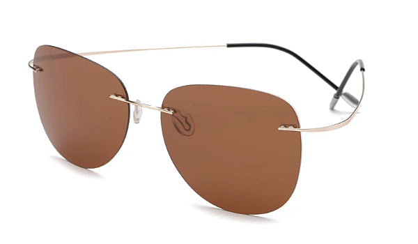 Lightweight Brown Aviator Sunglasses for Men - Classy Style  Comfort