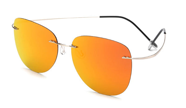 Lightweight Orange Aviator Sunglasses for Men - Classy Style  Comfort-1