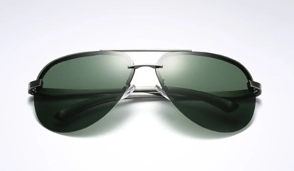 Rimless Green Aviator Sunglasses for Classy Men-3