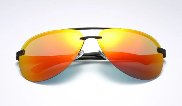 Rimless Red Aviator Sunglasses for Men  Classy and Stylish Eyewear-2