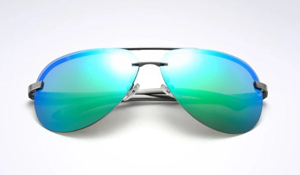 Rimless Turquoise Aviator Sunglasses for Men - Classy and Stylish-2