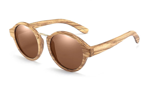 Handmade Zebrawood Sunglasses for Men - Classy Brown Design-1