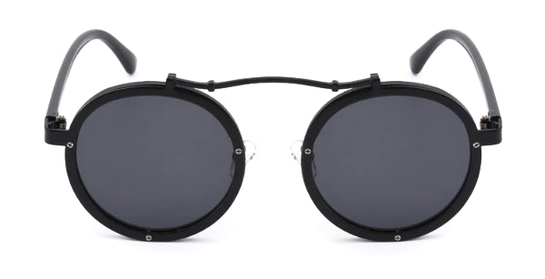 Round Black Retro Sunglasses for Men - Stylish and Classy Eyewear-2