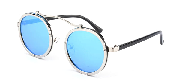 Retro Round Blue Sunglasses for Men - Stylish  Classy Eyewear-1