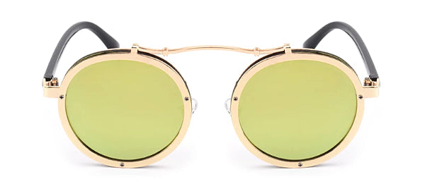 Gold Retro Round Sunglasses for Men  Classy Vintage Style Eyewear-2