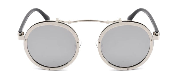 Silver Retro Round Sunglasses for Men - Classy Vintage Style Eyewear-2