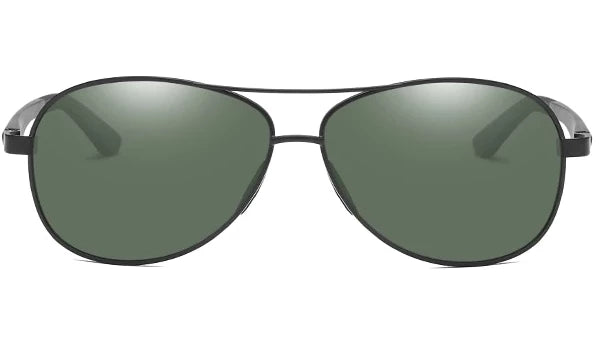 Mens Green Polarized Pilot Sunglasses - Classy Style  UV Protection-2