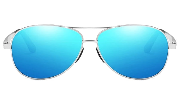 Blue Polarized Pilot Sunglasses for Men - Classy  Stylish Eyewear-2