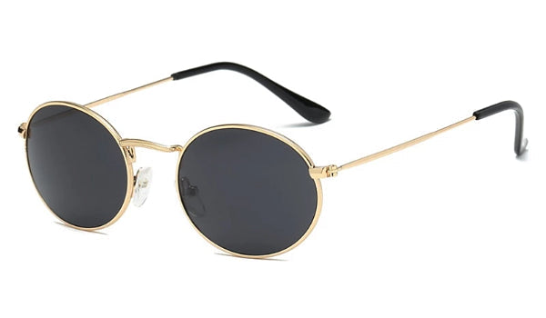 Mens Black Oval Sunglasses - Stylish and Classy Eyewear for Every Occasion-1