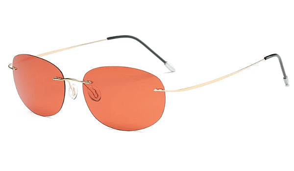 Red Lightweight Oval Sunglasses for Men - Stylish  Classy Eyewear-1