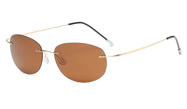 Lightweight Brown Oval Sunglasses for Men  Classy Style and Comfort-1