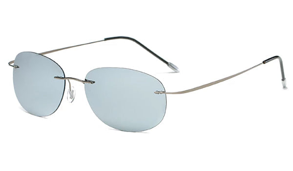 Lightweight Oval Silver Sunglasses for Men - Classy Style  Comfort-1