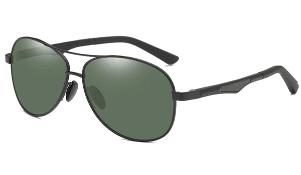 Mens Green Polarized Pilot Sunglasses - Classy Style  UV Protection-1