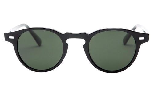 Mens Retro BlackGreen Sunglasses - Classy Vintage Style-1