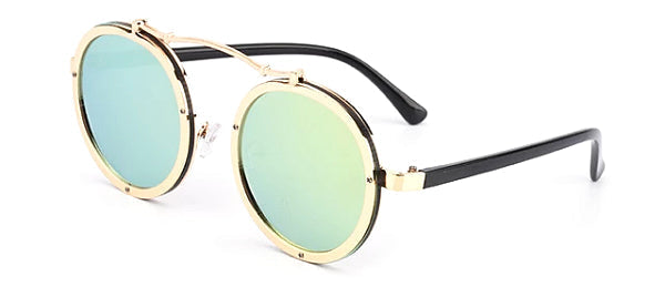 Gold Retro Round Sunglasses for Men  Classy Vintage Style Eyewear-1