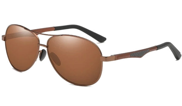 Brown Polarized Pilot Sunglasses for Men  Stylish and Classy Eyewear-1