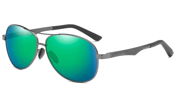 Teal Polarized Pilot Sunglasses for Men - Classy  Stylish Eye Protection-1