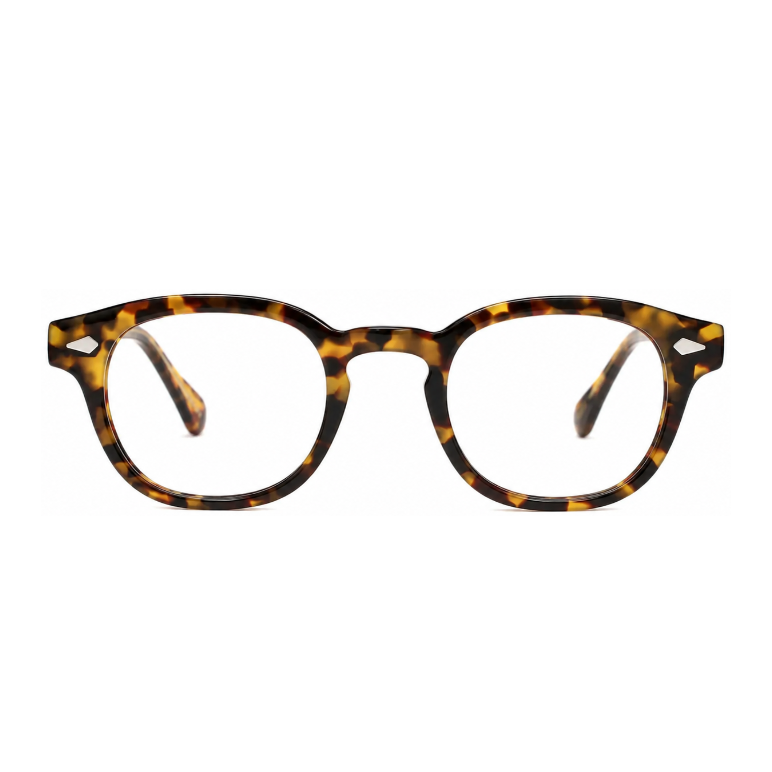 retro circular glasses frame for men lightweight
