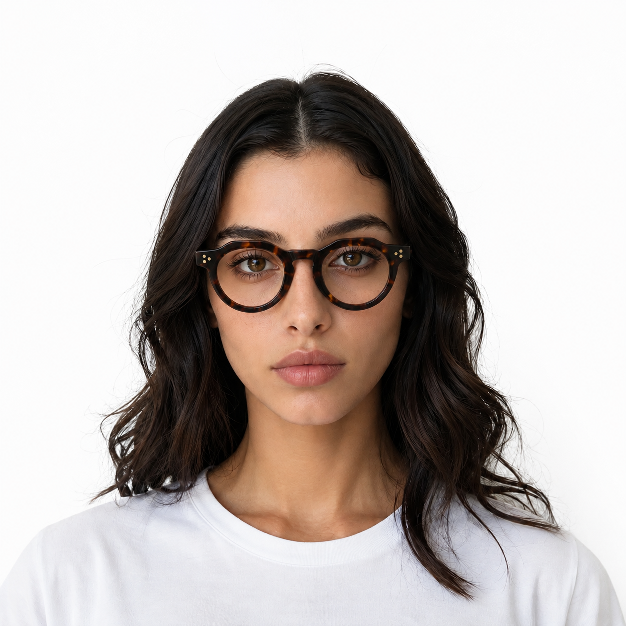 retro flat top round glasses vintage style unisex