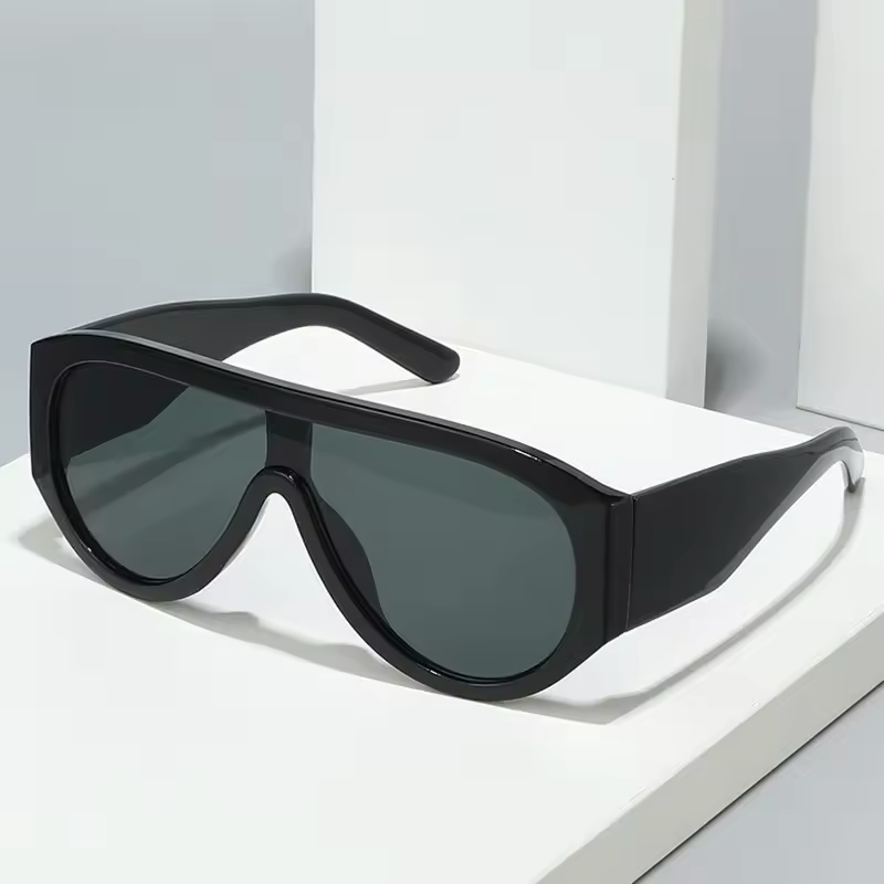 Oversized Pilot Sunglasses with Gradient Lenses UV400-8
