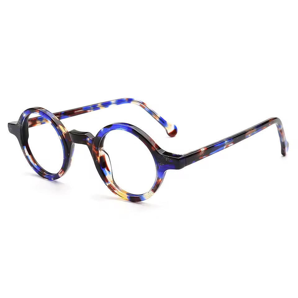 retro round glasses small frame acetate