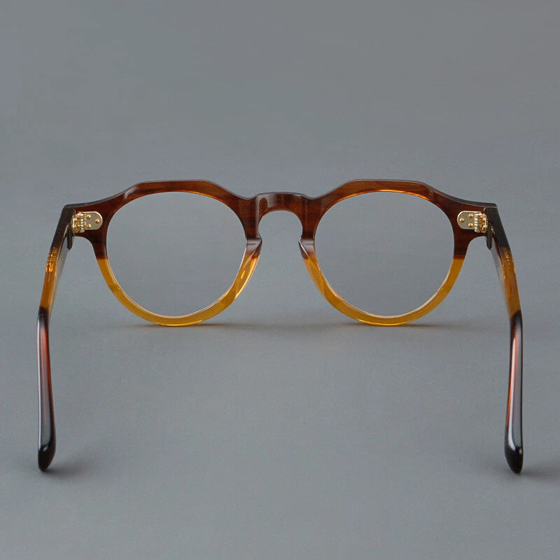 retro round optical glasses frame clear lens unisex