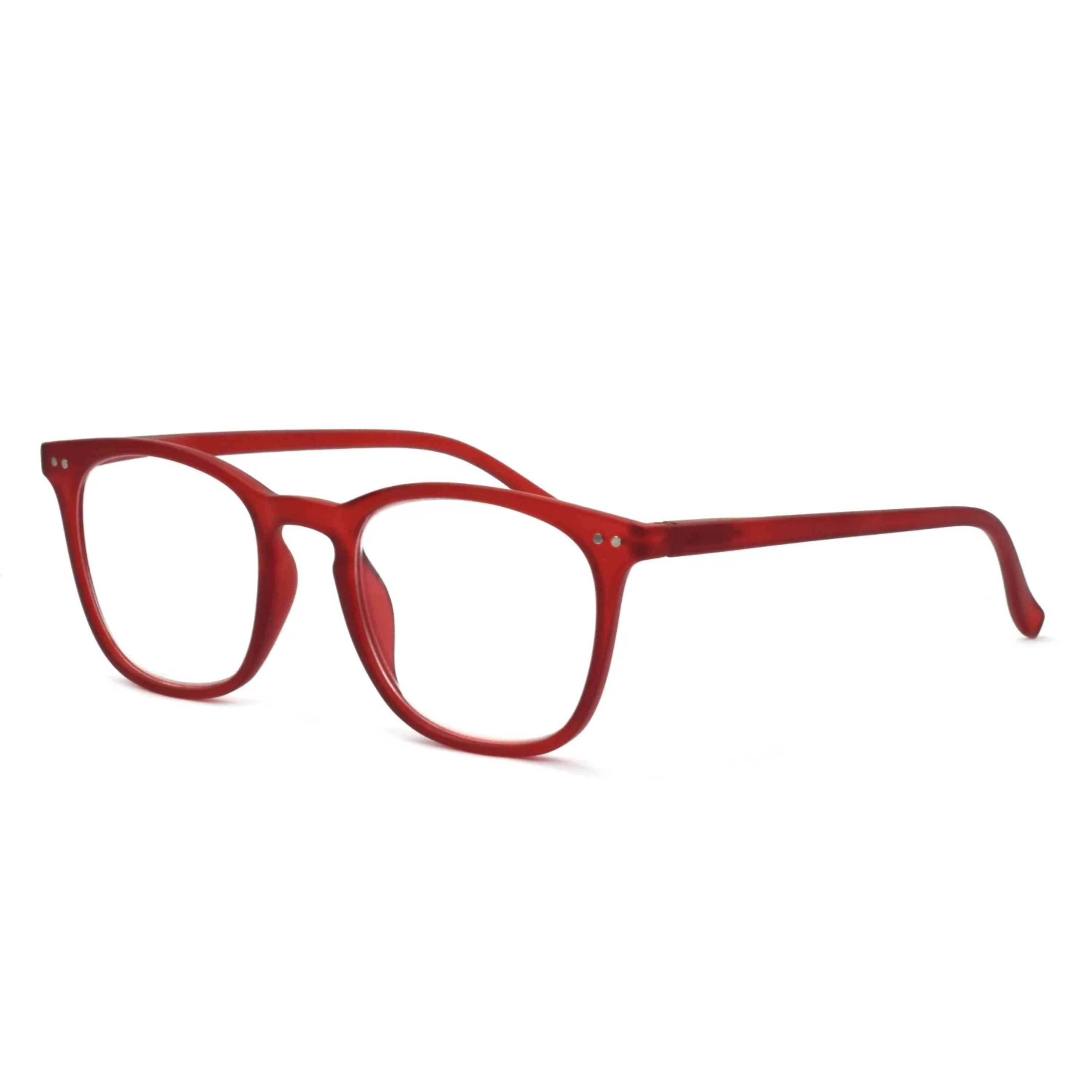 retro square eyeglasses female computer use