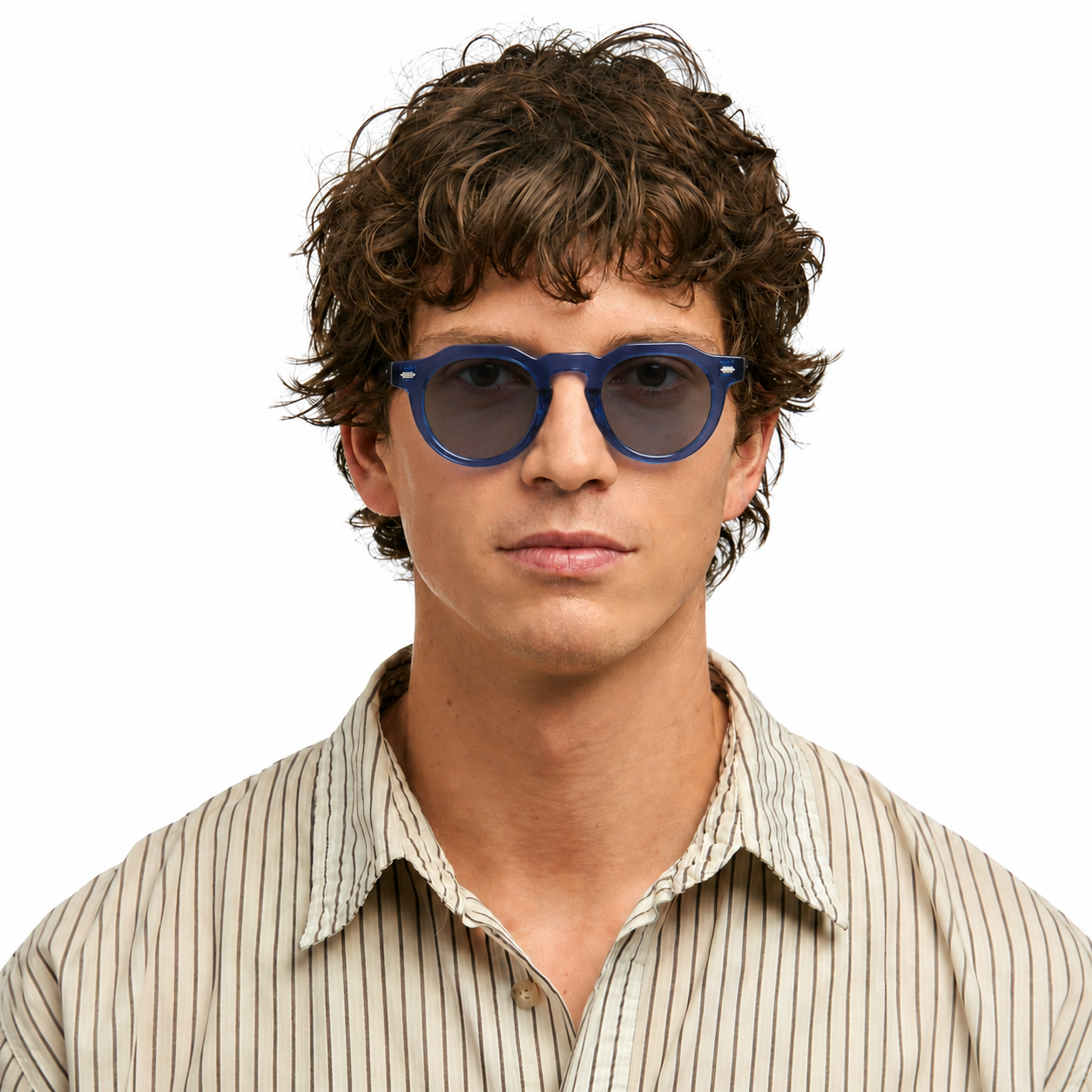 round acetate sunglasses UV400 vintage small frame outdoor eyewear
